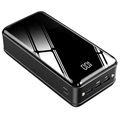 Mini Power Bank Veloce 10000mAh - 2x USB - Nero