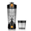Bottiglia elettrica per proteine Tritan - Ricaricabile via USB, 650ml - Nero