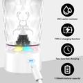 Bottiglia elettrica per proteine Tritan - Ricaricabile via USB, 650ml - Nero