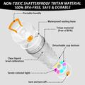 Bottiglia elettrica per proteine Tritan - Ricaricabile via USB, 650ml - Nero