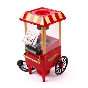 Macchina per popcorn ad aria calda automatica su carrello - Spina UE - Rosso