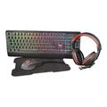 Trust Ziva 4-in-1 Gaming Bundle - Tastiera, mouse, cuffie, mousepad - Layout nordico