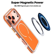 Custodia ibrida bicolore per iPhone 18 Pro Max - Compatibile con MagSafe - Arancione