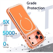 Custodia ibrida bicolore per iPhone 18 Pro - Compatibile con MagSafe - Arancione