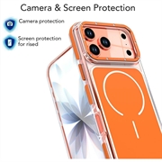Custodia ibrida bicolore per iPhone 18 Pro - Compatibile con MagSafe - Arancione