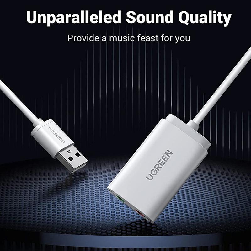 Adattatore Audio USB-C A Jack 3.5mm – Scheda Audio Esterna Per PC, Doppio Treccia Nylon, Alluminio, Anti-jamming
