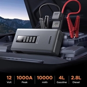 Ugreen ES703 Avviatore di emergenza 4 in 1 - Compressore d\'aria, power bank da 10000mAh, torcia a LED - Nero