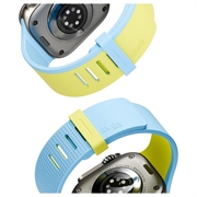 Cinturino magnetico reversibile UNIQ Revix IV per Apple Watch 44/45/46/49mm - Verde lime / Blu