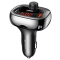 Baseus Energy Column QC3.0 Car Charger / Bluetooth FM Transmitter - Silver