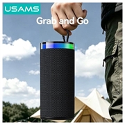 Altoparlante portatile Bluetooth 5.4 USAMS YX018 - Luci RGB, potenza audio 10W - Nero