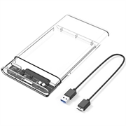 Custodia per HDD/SSD SATA USB 3.0 da 2.5" - Trasparente