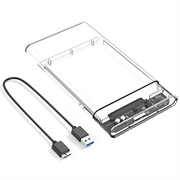 Custodia per HDD/SSD SATA USB 3.0 da 2.5" - Trasparente