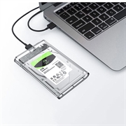 Custodia per HDD/SSD SATA USB 3.0 da 2.5" - Trasparente