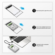 Custodia per HDD/SSD SATA USB 3.0 da 2.5" - Trasparente