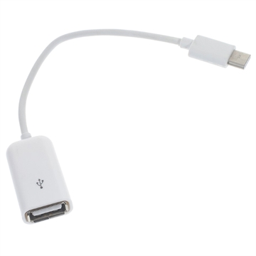 Adattatore Cavo OTG USB 3.1 Tipo C / USB 2.0 - 15cm - Bianco