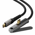 Cavo USB-C 3.2 con supporto pieghevole - 20 Gbps, 4K a 60Hz, 2m - Nero