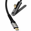 Cavo USB-C 3.2 con supporto pieghevole - 20 Gbps, 4K a 60Hz, 2m - Nero