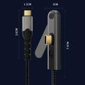 Cavo USB-C 3.2 con supporto pieghevole - 20 Gbps, 4K a 60Hz, 2m - Nero