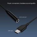Adattatore audio USB-C / 3.5mm - Supporto audio e chiamate - Nero
