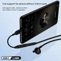Adattatore audio USB-C / 3.5mm - Supporto audio e chiamate - Nero