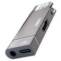 Adattatore da USB-C a HDMI 4K con USB-C PD da 100 W e mini jack per Mac, iPhone, Android