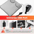 Scaldapiedi elettrico USB con 4 livelli di calore e timer - Grigio