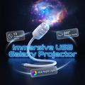 Lampada da notte con proiettore USB Galaxy - 13 dischi a forma di stella, design flessibile a collo d\'oca a 360 - Bianca