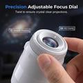 Lampada da notte con proiettore USB Galaxy - 13 dischi a forma di stella, design flessibile a collo d\'oca a 360 - Bianca