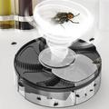 Trappola per mosche ricaricabile via USB con rotazione automatica, per uso interno - Nero