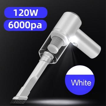 Aspirapolvere per auto senza fili ricaricabile USB 6000Pa - Bianco