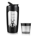Bottiglia elettrica ricaricabile USB per shakerare le proteine da 650ml - Nero