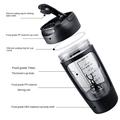 Bottiglia elettrica ricaricabile USB per shakerare le proteine da 650ml - Nero