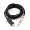 Cavo per chitarra da USB a jack da 6.35mm - 3m - Nero