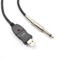 Cavo per chitarra da USB a jack da 6.35mm - 3m - Nero