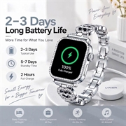 Smartwatch da donna UWIER NovaMini con lunetta in strass - Argento