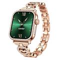 Smartwatch da donna UWIER NovaMini con lunetta in strass - Oro