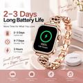 Smartwatch da donna UWIER NovaMini con lunetta in strass - Oro