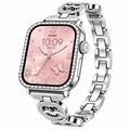 Smartwatch da donna UWIER NovaMini con lunetta in strass - Argento