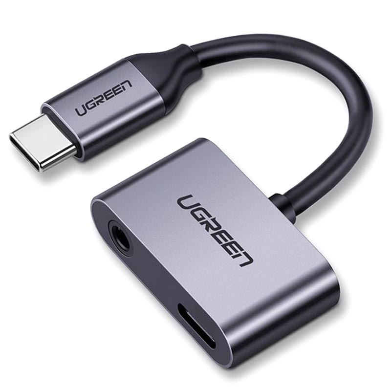Adattatore USB-C Audio e Caricatore Ugreen 2-in-1 - 1.5A - Grigio