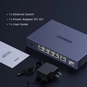 Switch Ethernet Ugreen 35048EU - 5 porte da 2.5GbE, 1 porta SFP+ da 10Gb - Grigio