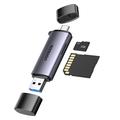 Lettore di schede SD e microSD Ugreen CM185 USB-A/USB-C - Grigio