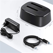 Stazione di docking Ugreen CM198 per HDD/SSD SATA da 2.5"/3.5" - Nero