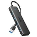 Hub USB 3.0 ad alta velocità a 4 porte Ugreen - 15cm, 5Gbps - Nero
