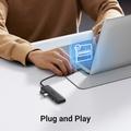 Hub USB 3.0 ad alta velocità a 4 porte Ugreen - 15cm, 5Gbps - Nero