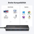Hub USB 3.0 ad alta velocità a 4 porte Ugreen - 15cm, 5Gbps - Nero