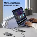 Hub USB 3.0 ad alta velocità a 4 porte Ugreen - 15cm, 5Gbps - Nero