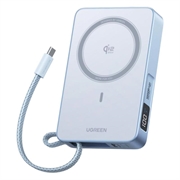 Power bank Ugreen MagFlow PB773 da 10000mAh con MagSafe e ricarica rapida USB-C da 30W - Blu