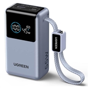 Power bank Ugreen Nexode Pro da 10000mAh con PD/QC - 55W, cavo USB-C - Grigio