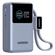 Power bank Ugreen Nexode Pro da 10000mAh con PD/QC - 55W, cavo USB-C - Grigio
