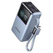 Power bank Ugreen Nexode Pro da 10000mAh con PD/QC - 55W, cavo USB-C - Grigio